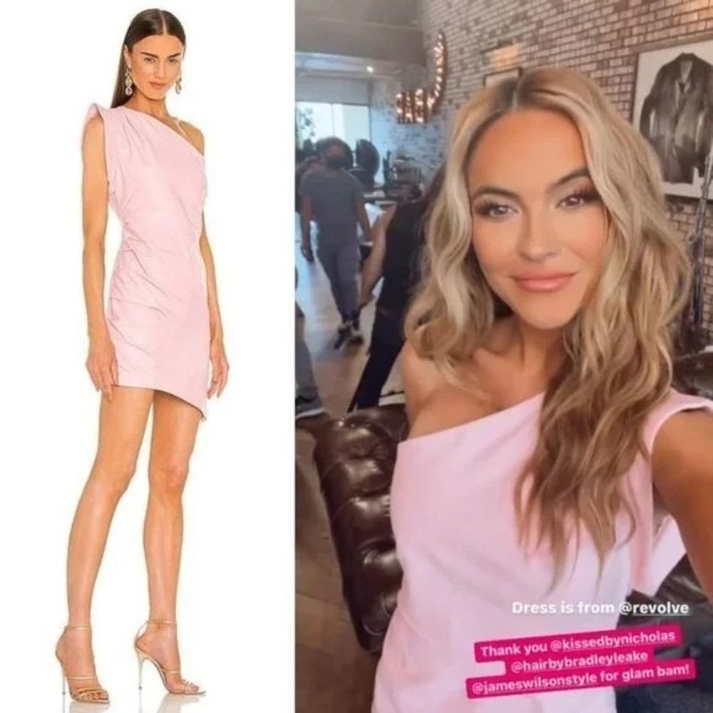 Lamarque Pink One Shoulder Dress - Picture 11 of 12